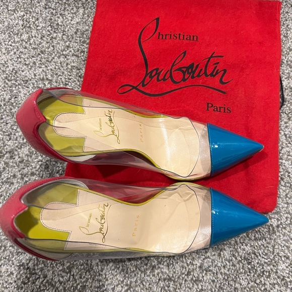 Christian Louboutin debout 100 PVC Riviera - Picture 3 of 6